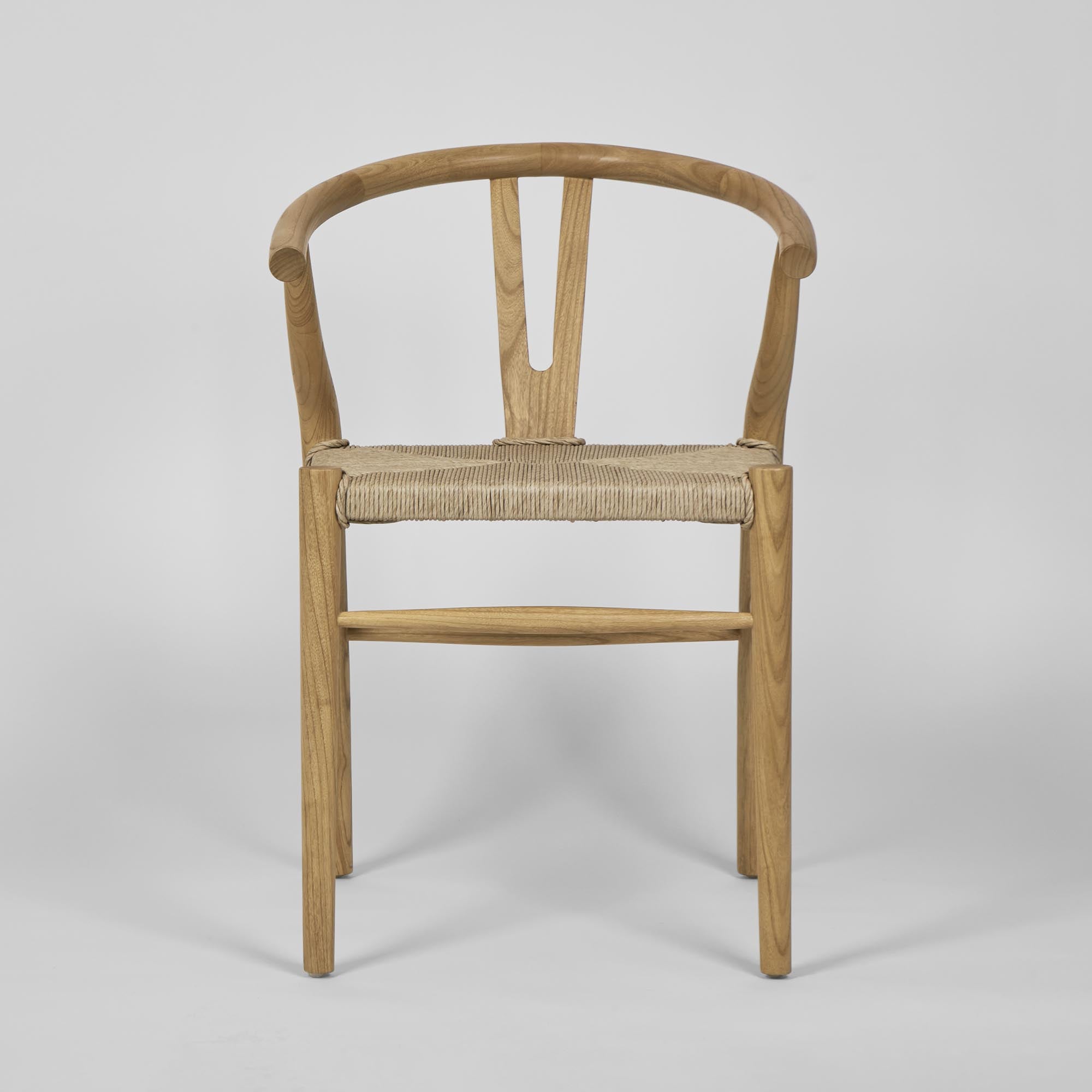 Arc Wishbone Dining Chair - Natural
