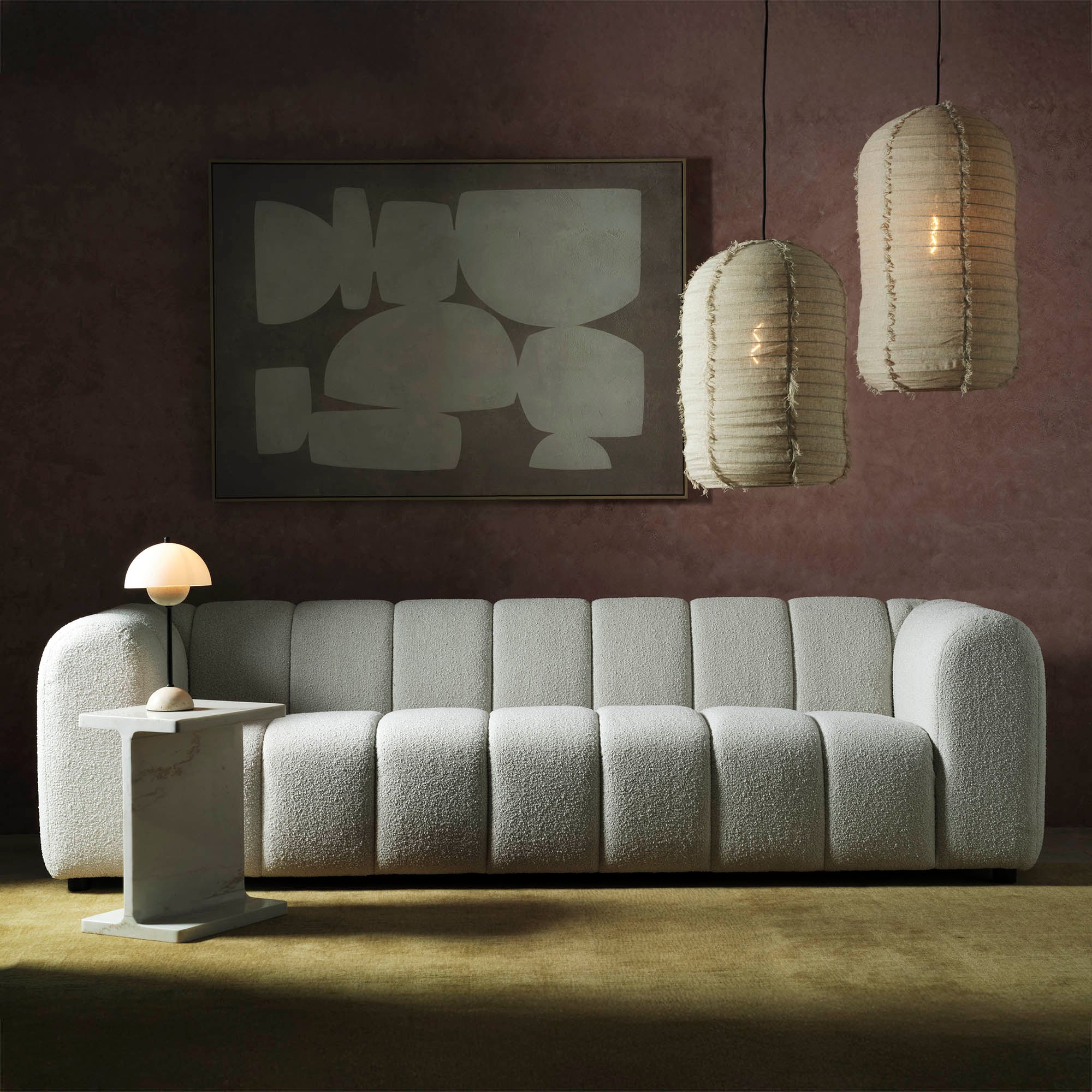 Iza I-Beam Side Table - White