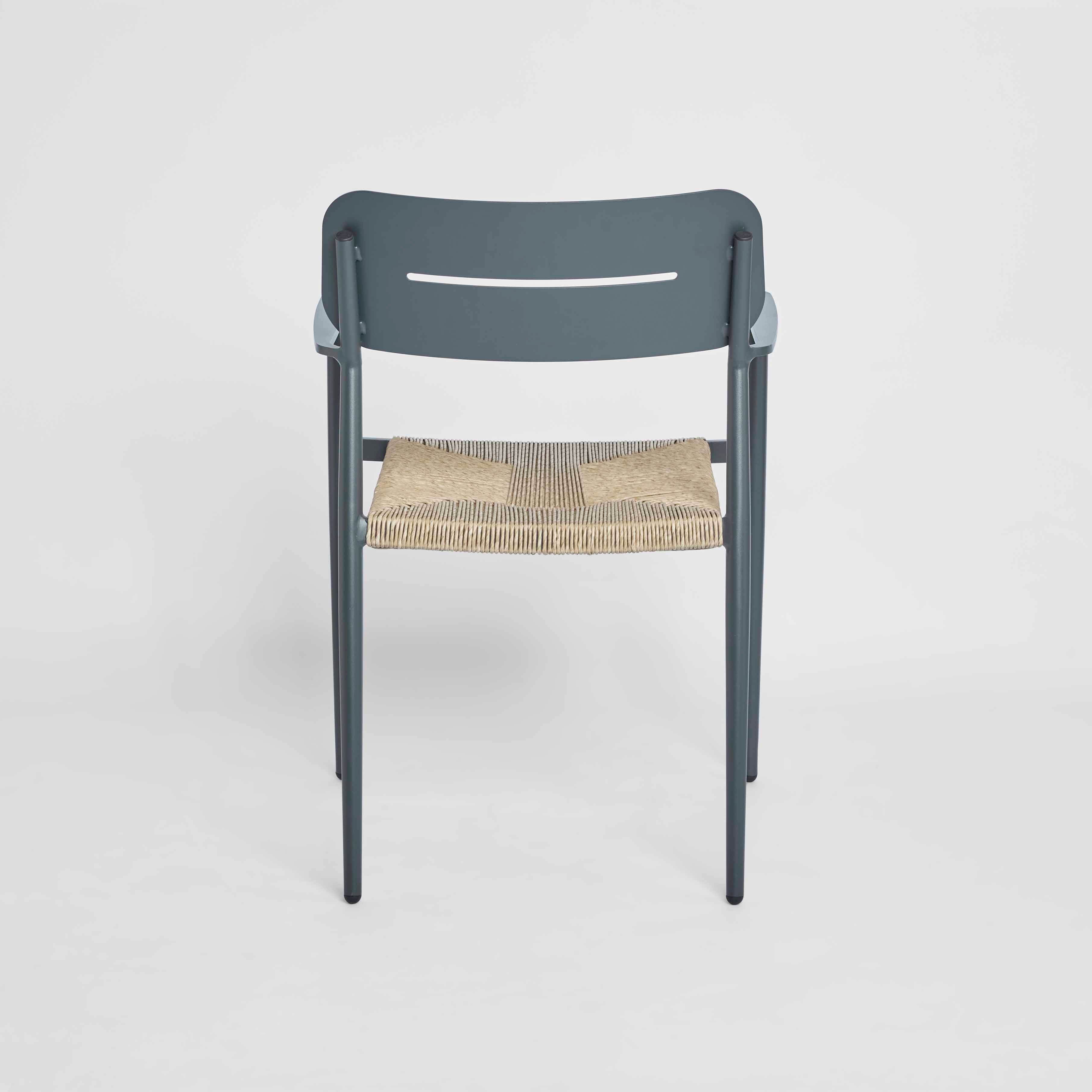 Casper Dining Chair - Black & Natural Weave