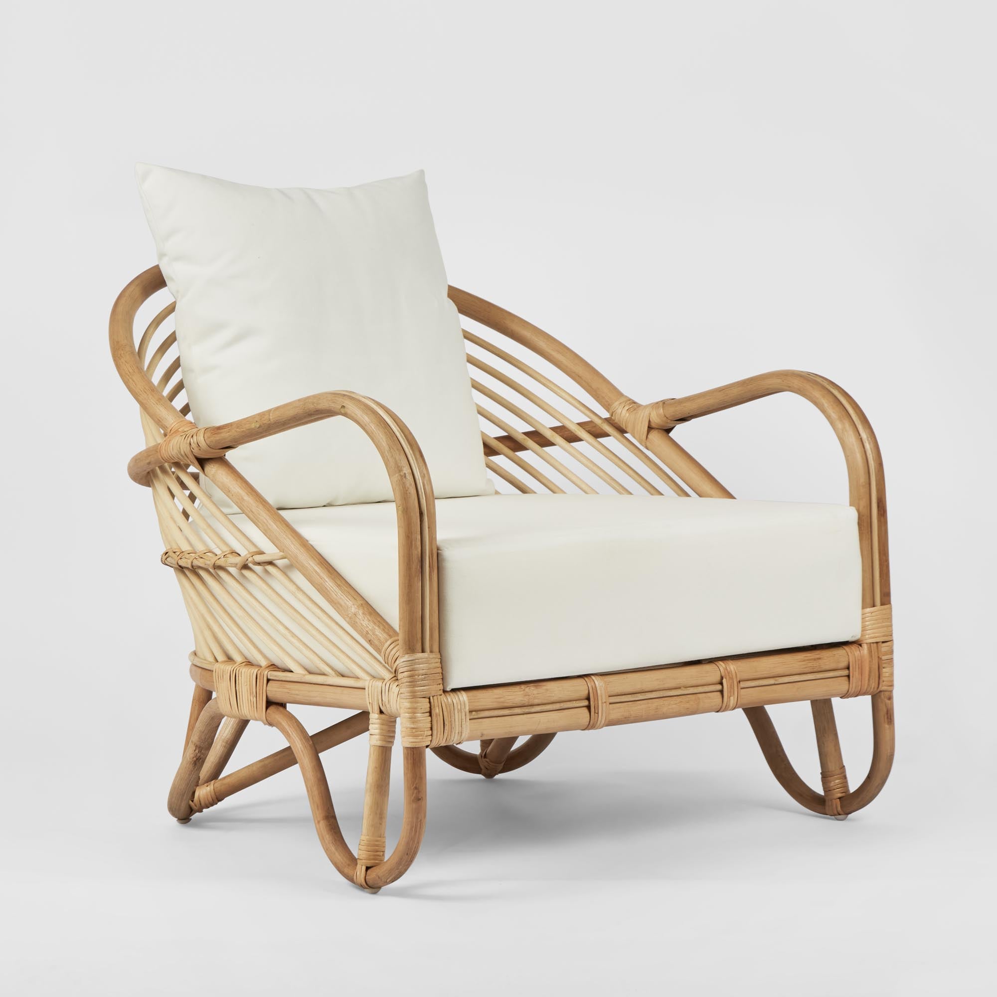 Alexis Armchair - Natural & White