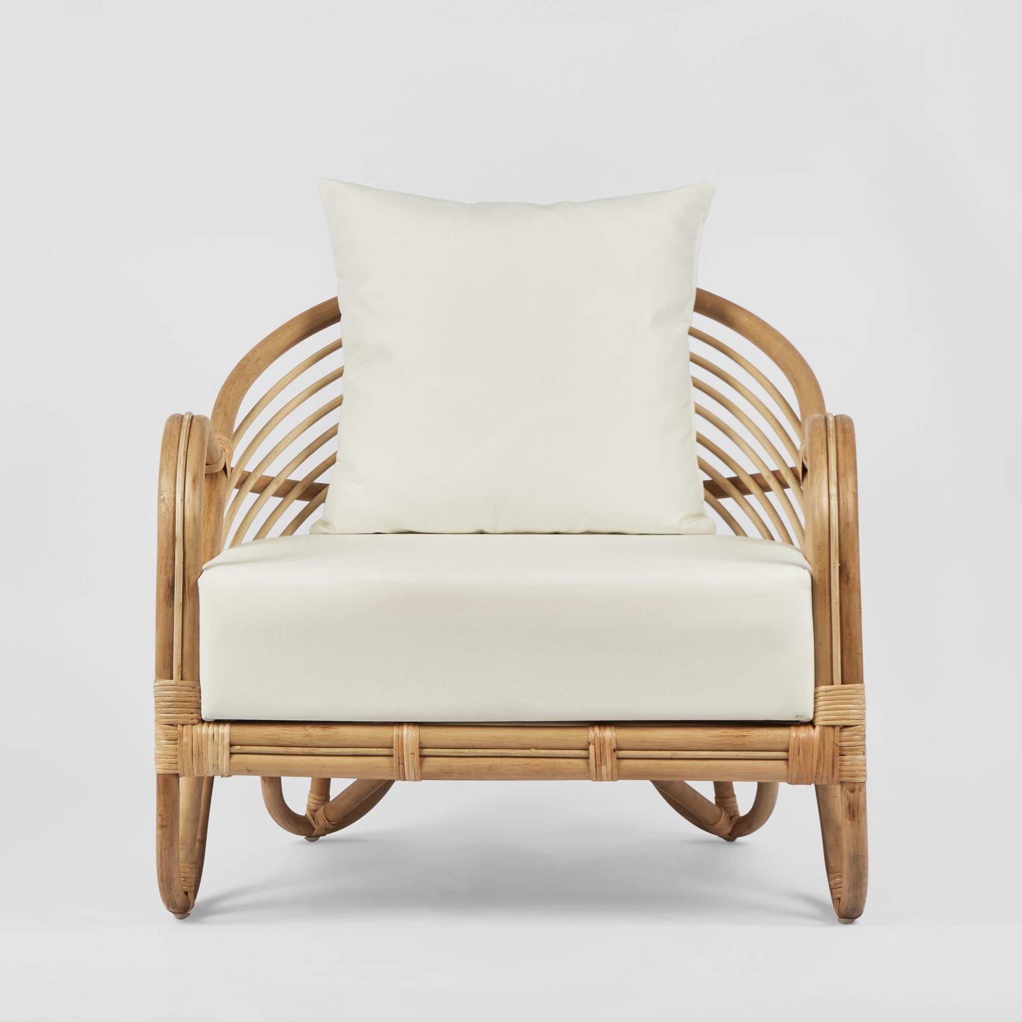 Alexis Armchair - Natural & White