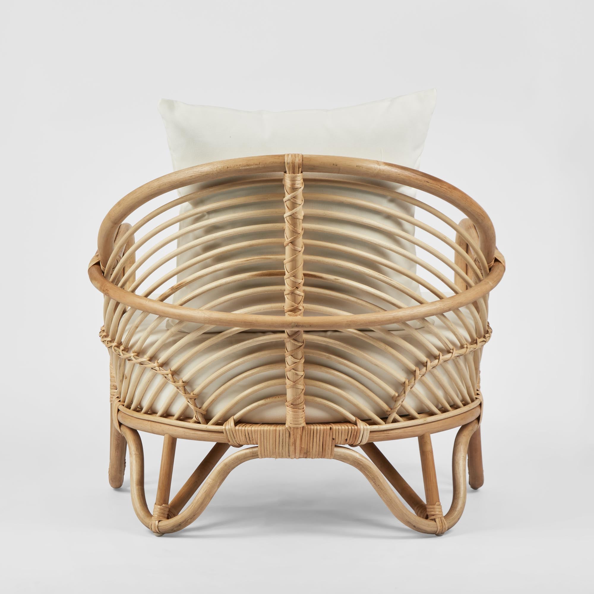 Alexis Armchair - Natural & White