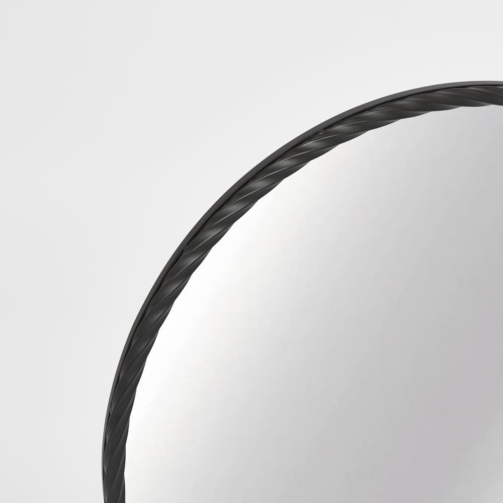 Palais Round Mirror Small - Black