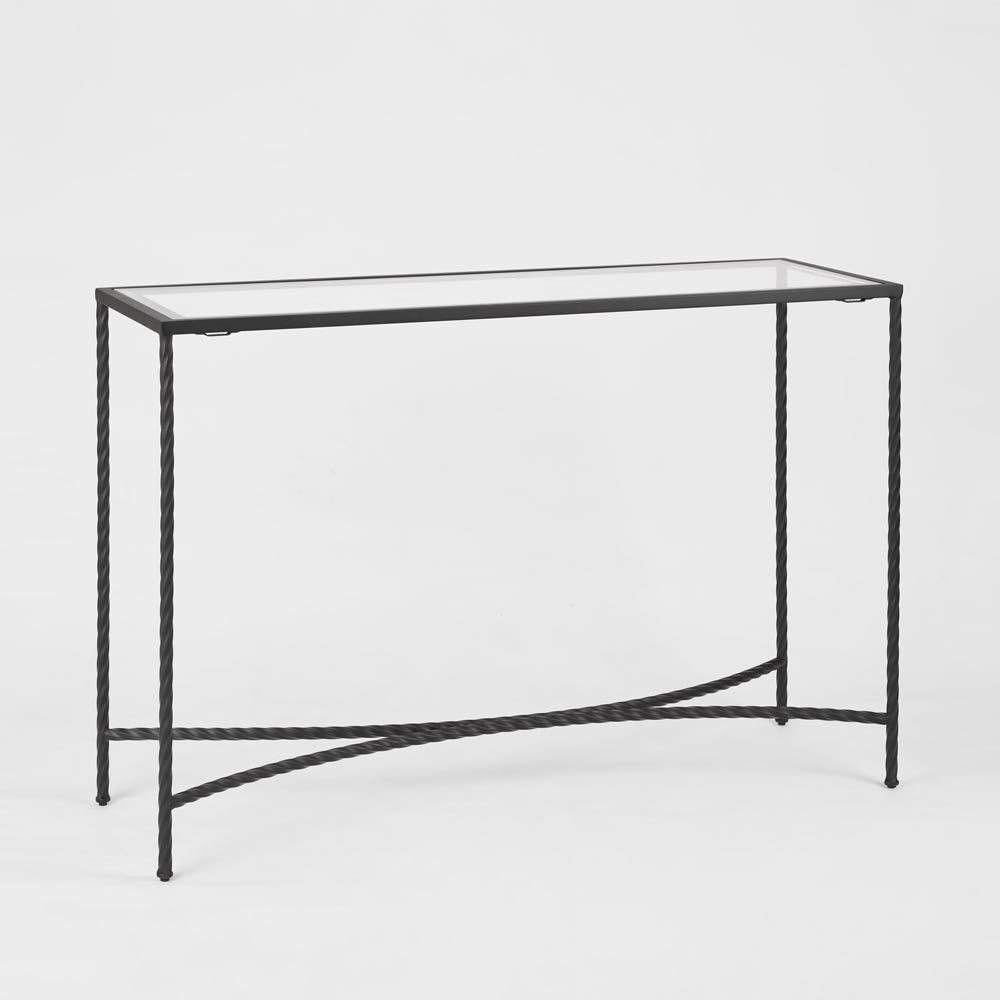 Palais Glass Top Console - Black