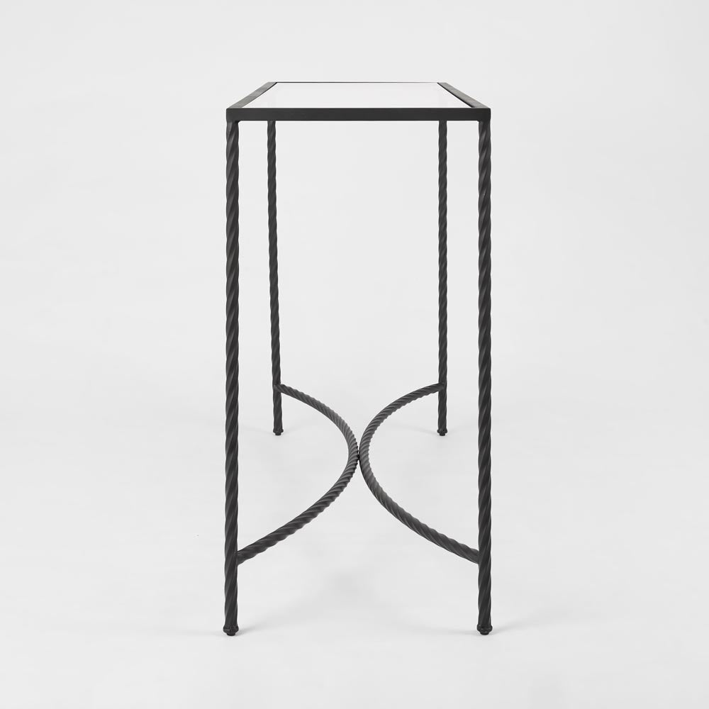 Palais Glass Top Console - Black