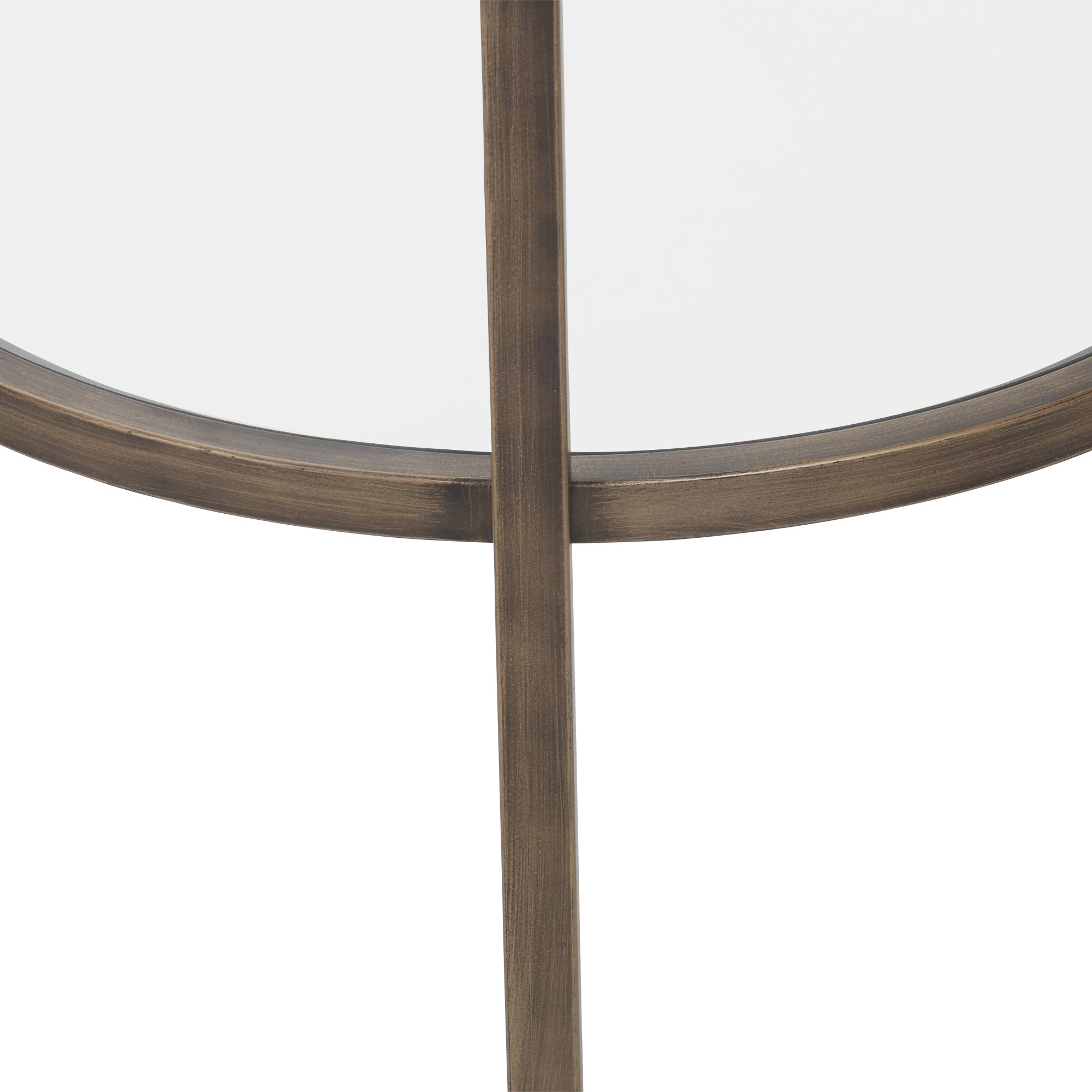 Palladium Glass Side Table - Brass