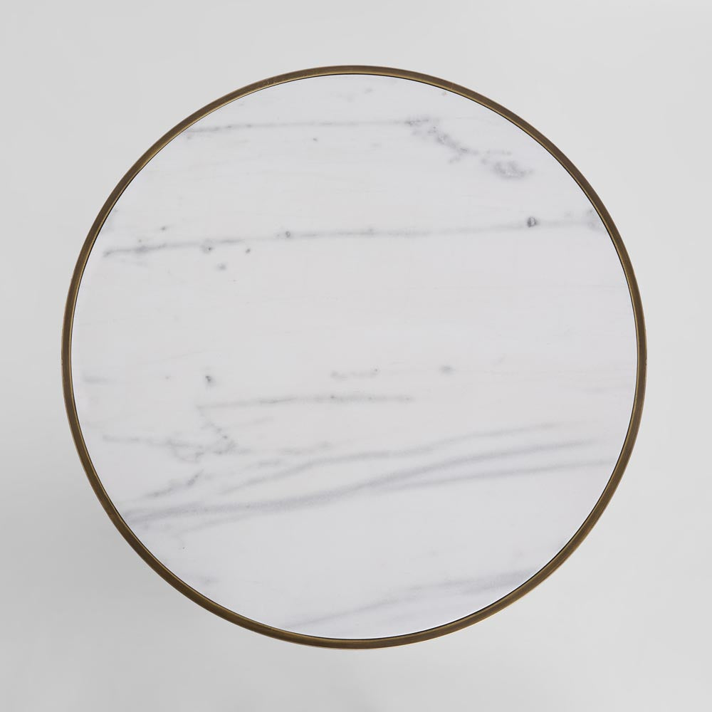 Palladium Marble & Glass Coffee Table - Brass