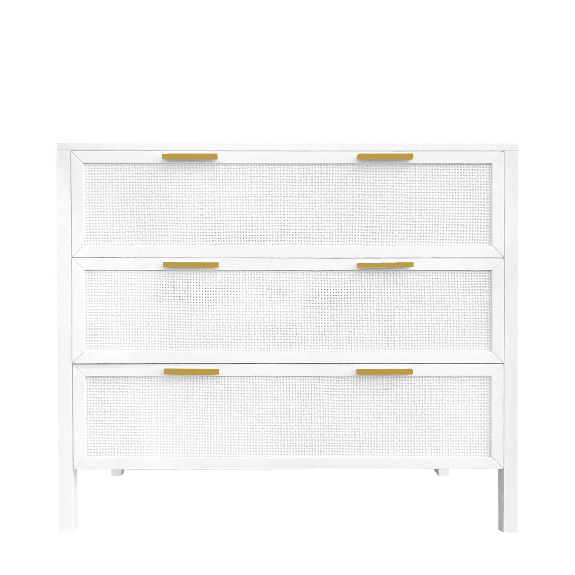 Santorini 3 Drawer Dresser - White