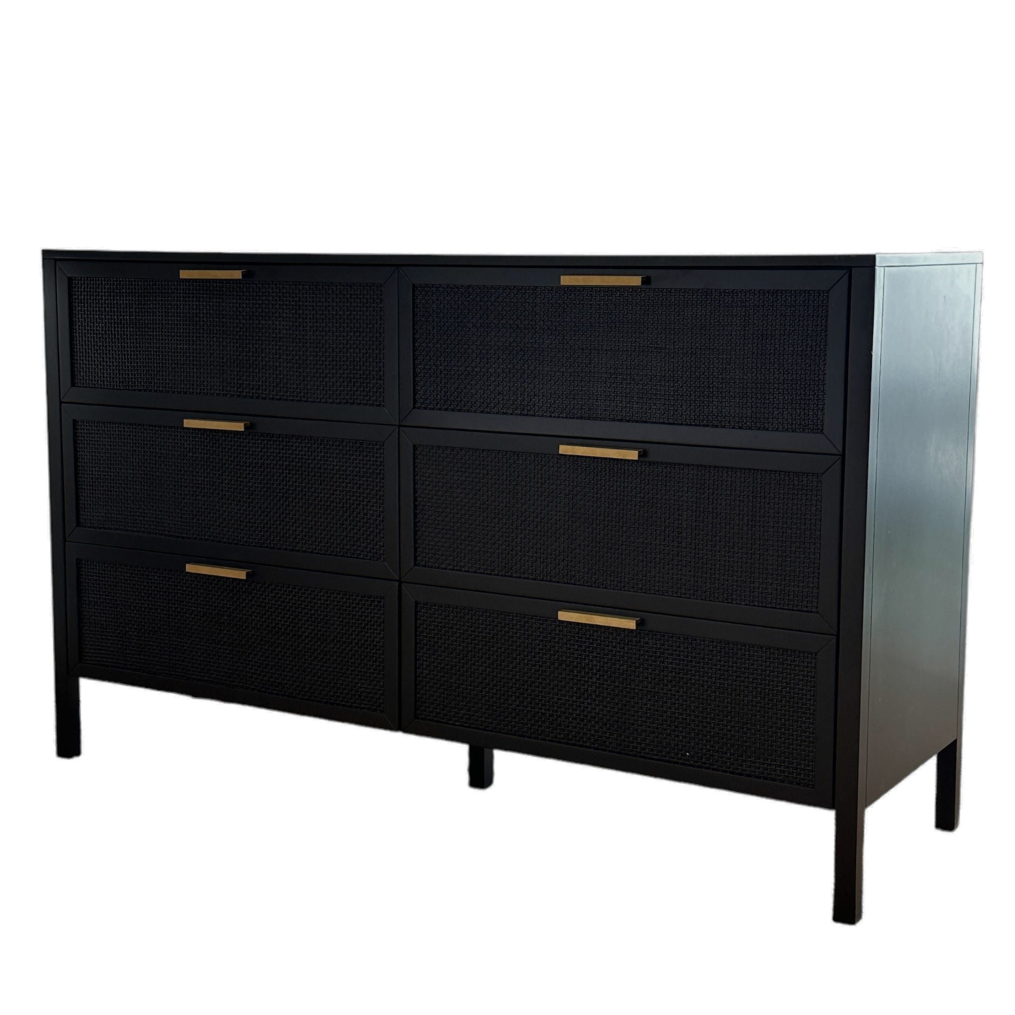 Santorini 6 Drawer Dresser - Black