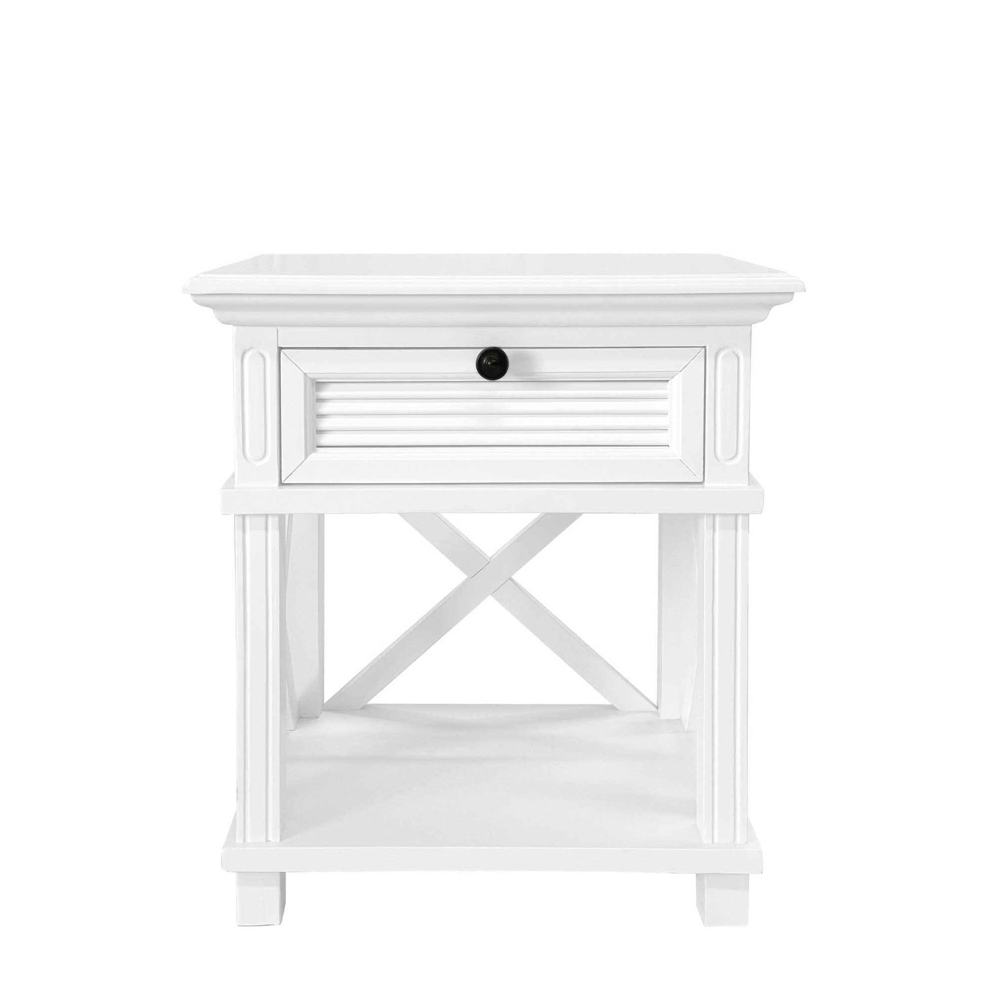 West Beach Hamptons Bedside Table - White