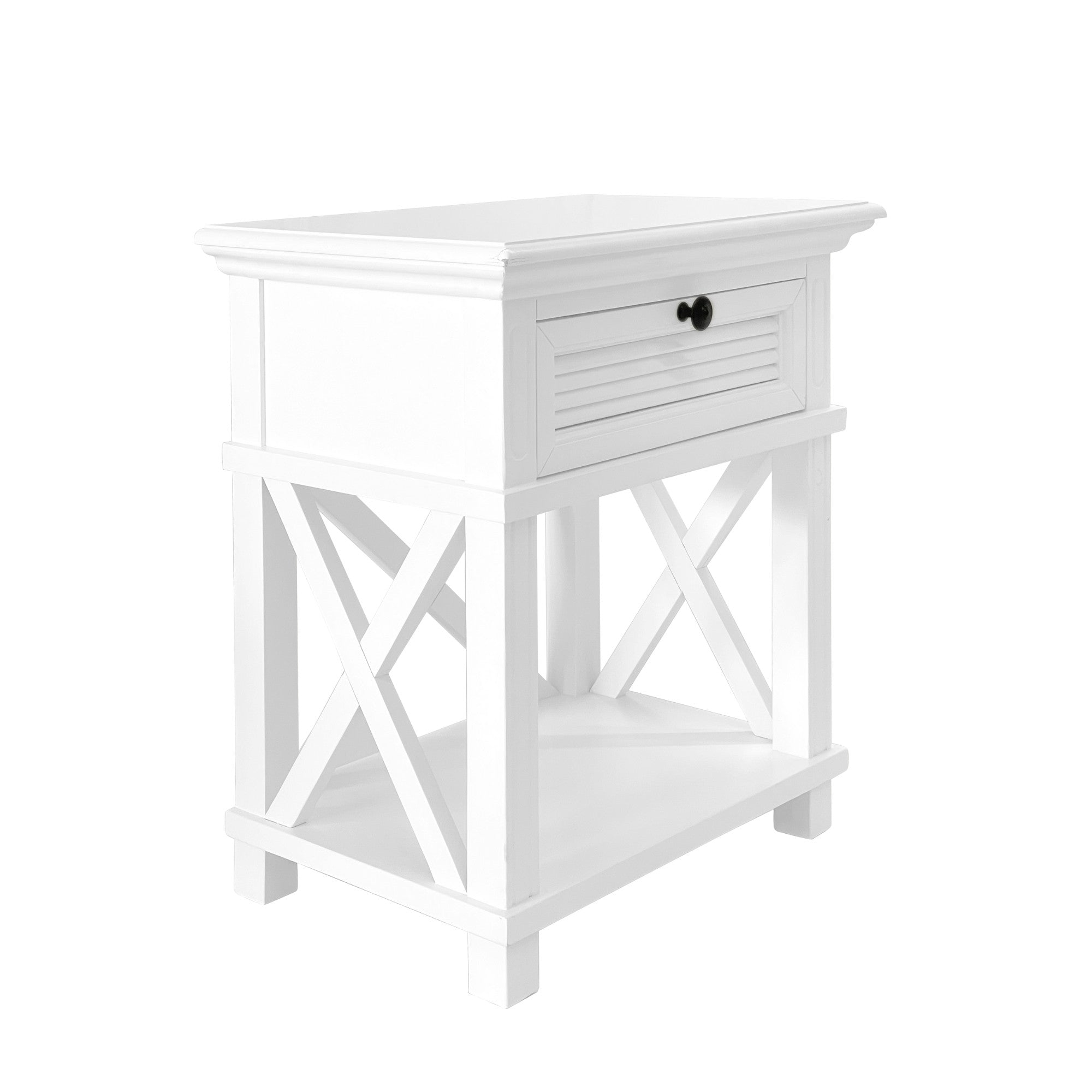 West Beach Hamptons Bedside Table - White