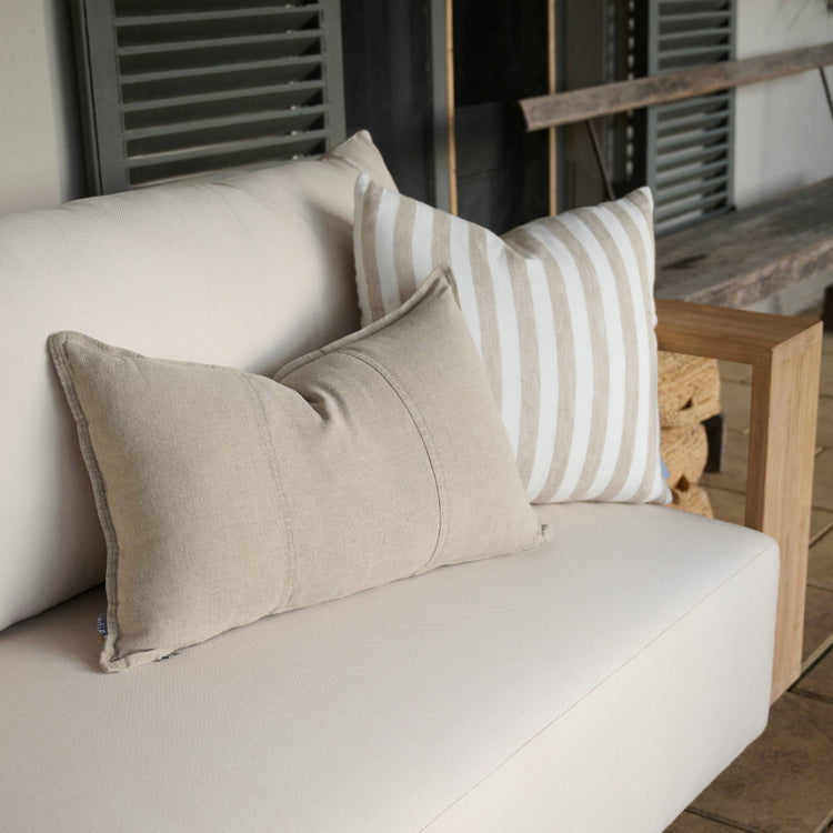 Luca Linen Outdoor Cushion - Natural