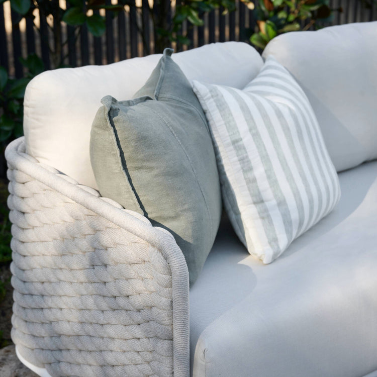 Luca Linen Outdoor Cushion - Pistachio