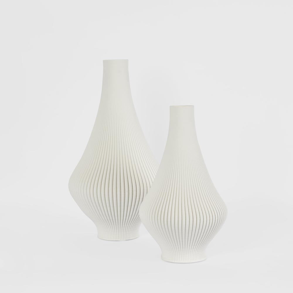 Verne 3D Vase Large - White