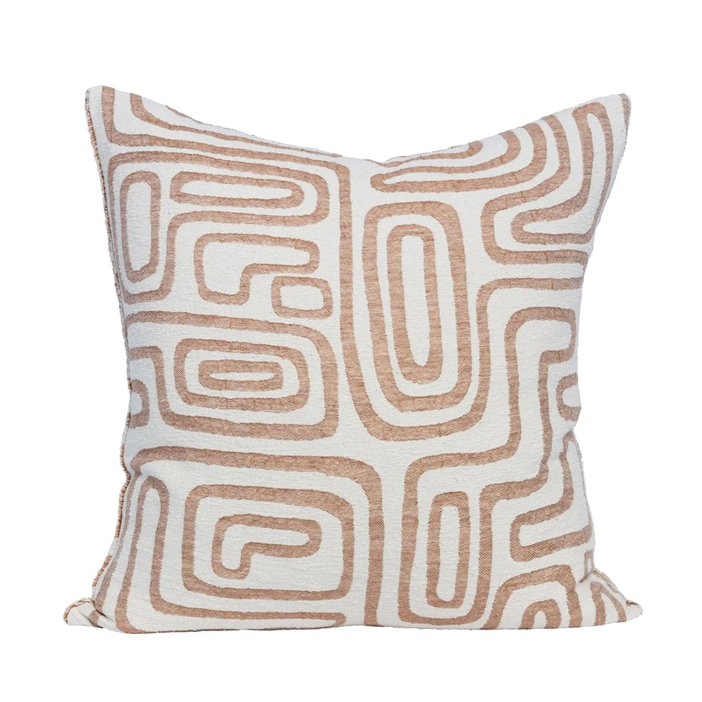 Wander Cushion - White/Nutmeg