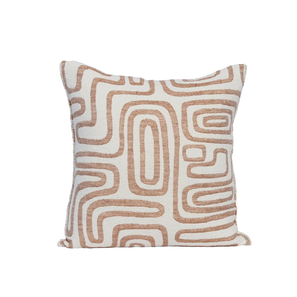 Wander Cushion - White/Nutmeg