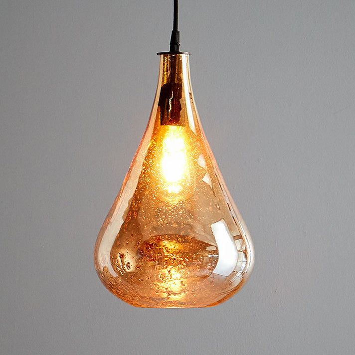 Lustre Teardrop Ceiling Pendant - Pale Gold