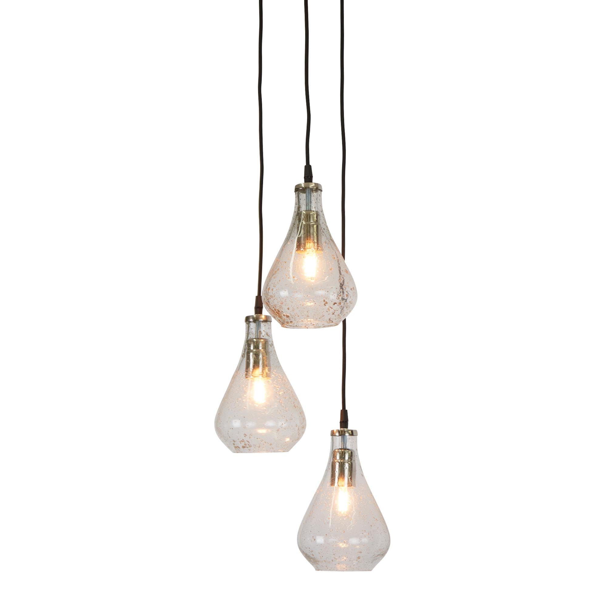 Lustre Teardrop Cluster Ceiling Pendant - Clear