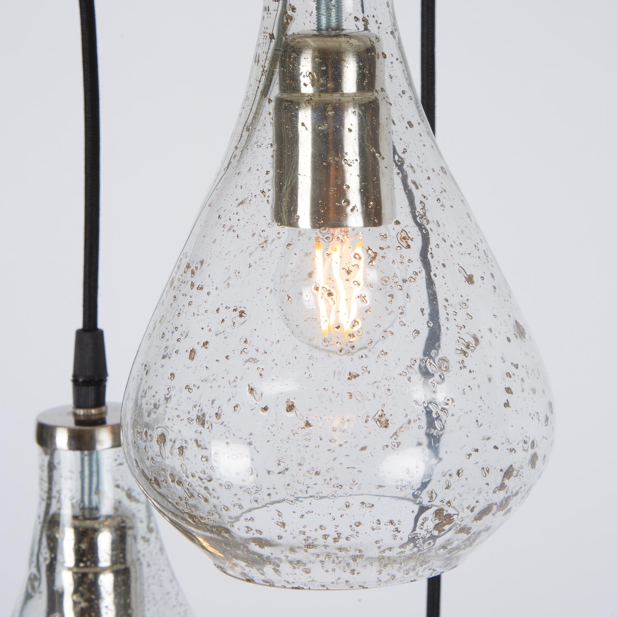 Lustre Teardrop Cluster Ceiling Pendant - Clear