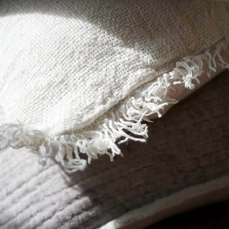 Bedouin Linen Long Lumbar Cushion - Ivory