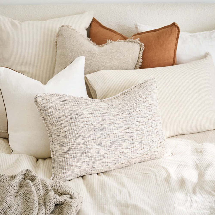 Luca Linen Cushion - Nutmeg