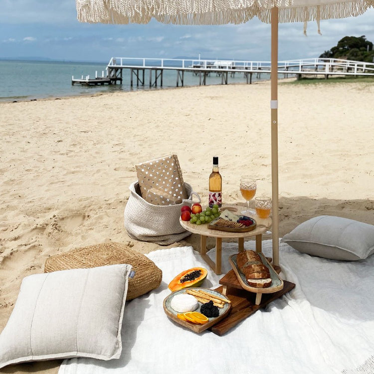 Luca Linen Outdoor Cushion - Natural