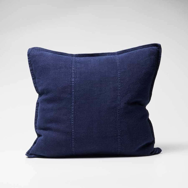 Luca Linen Outdoor Cushion - Navy