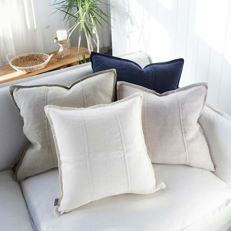 Luca Linen Outdoor Cushion - Off White