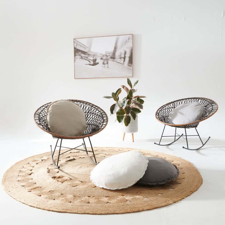 Lulu Linen Cushion - Off White