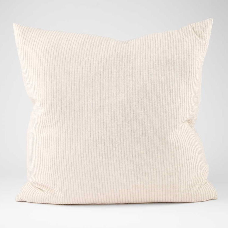 Marina Cushion - Off White with Natural Stripe