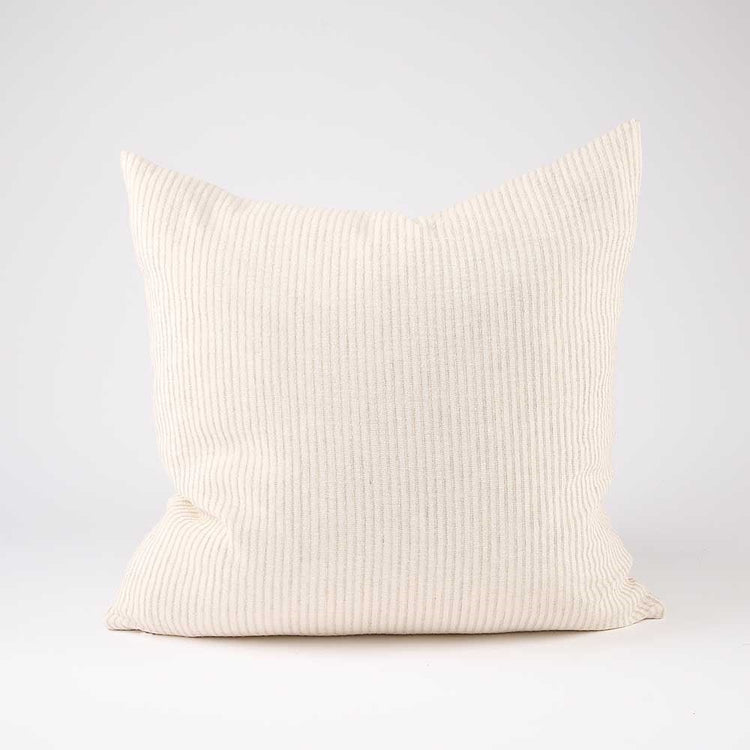 Marina Cushion - Off White with Natural Stripe