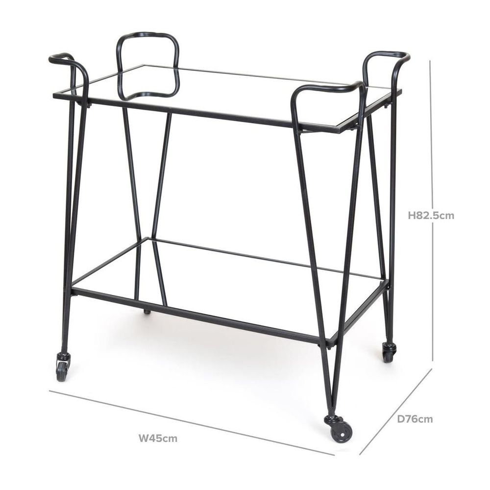 Lloyd Bar Trolley - Black