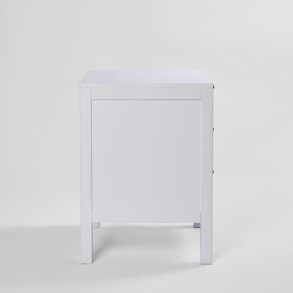 Santorini Bedside 3 Drawers - White