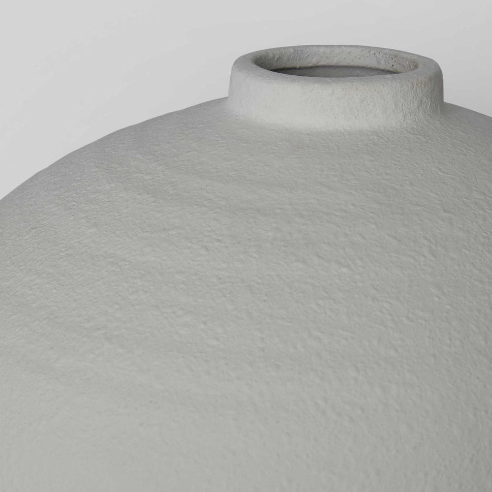 Laila Round Vase - White