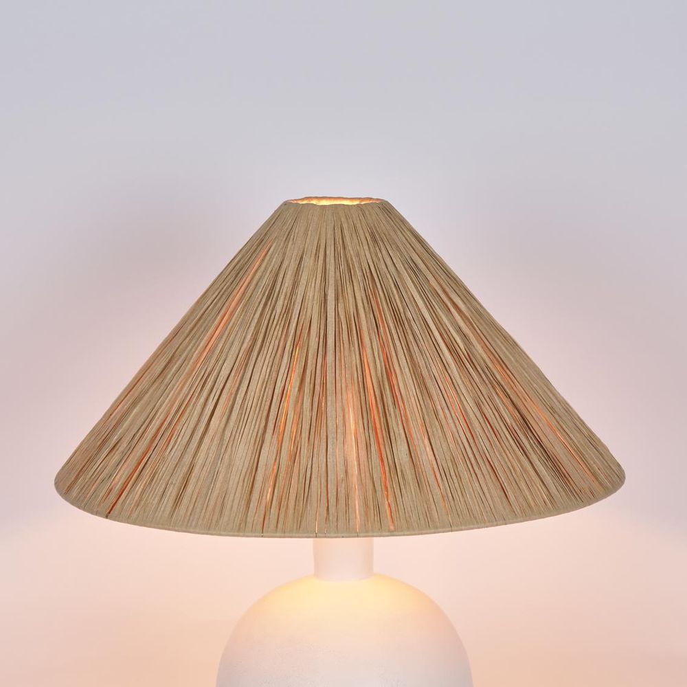 Esta Table Lamp with Raffia Shade