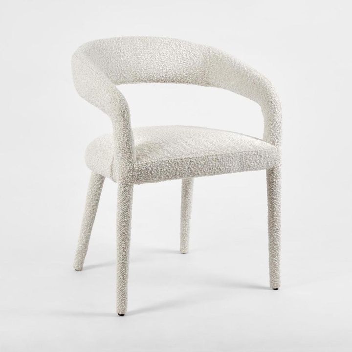 Nolan Dining Chair - White Boucle