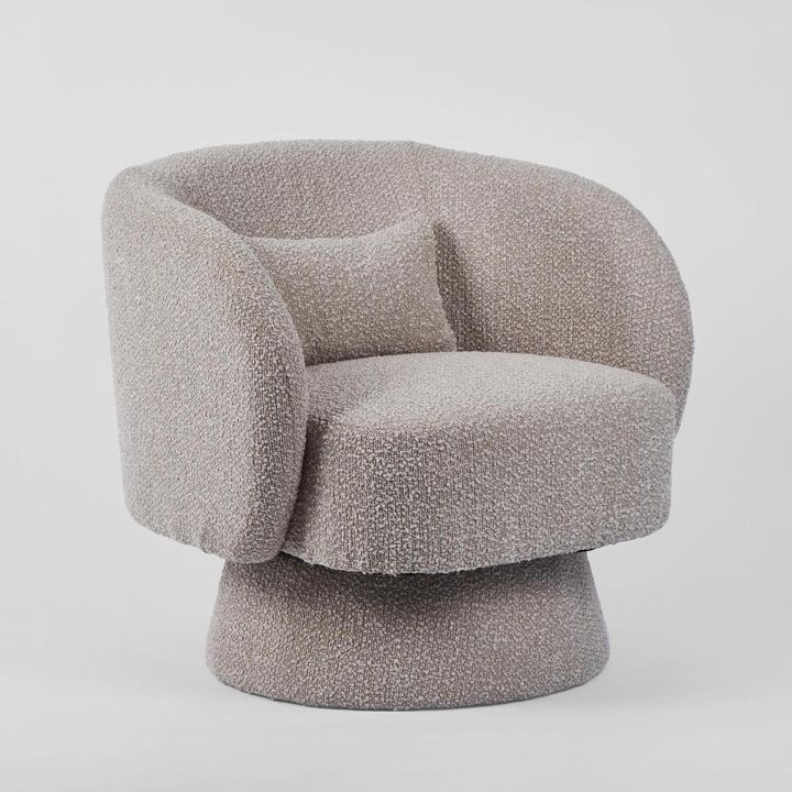 Selena Swivel Chair - Stone