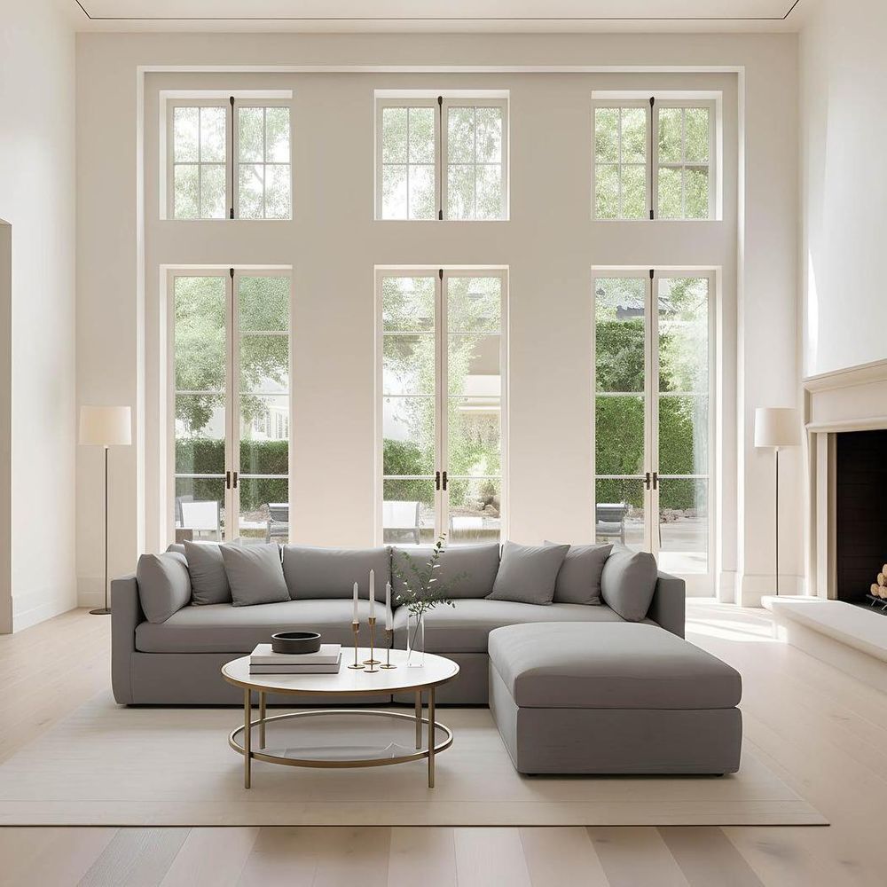 Palladium Marble & Glass Coffee Table - Brass