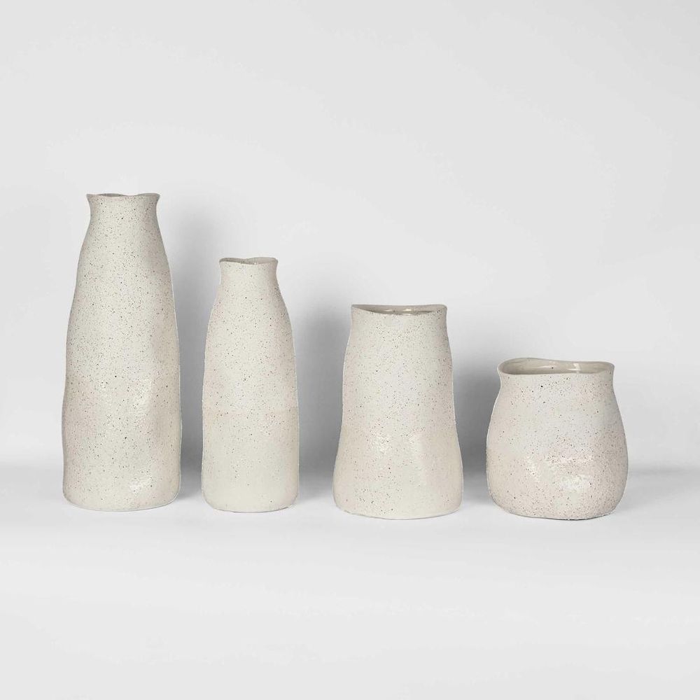 Tuba Ceramic Vase Large - White