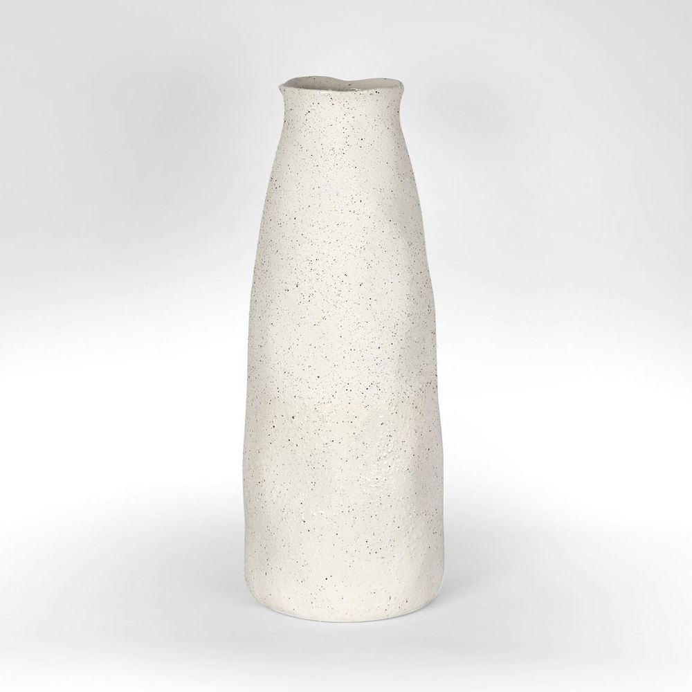 Tuba Ceramic Vase Large - White