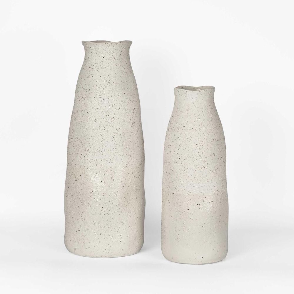 Tuba Ceramic Vase Large - White