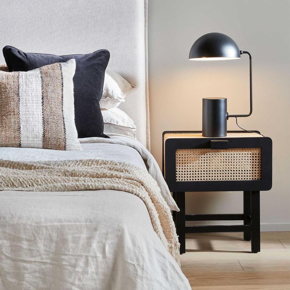 Zoe Bedside Table - Black