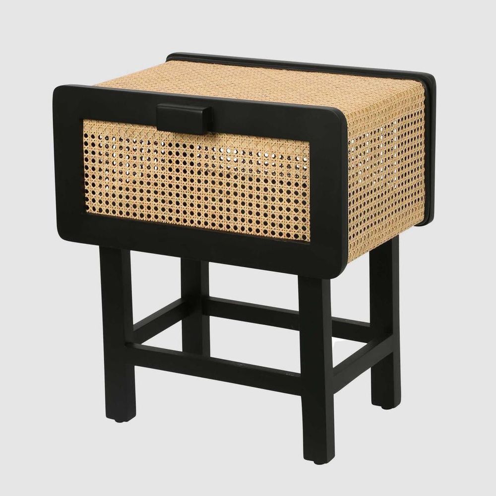 Zoe Bedside Table - Black