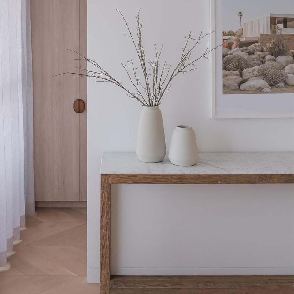 Denver Marble Top Console - Natural