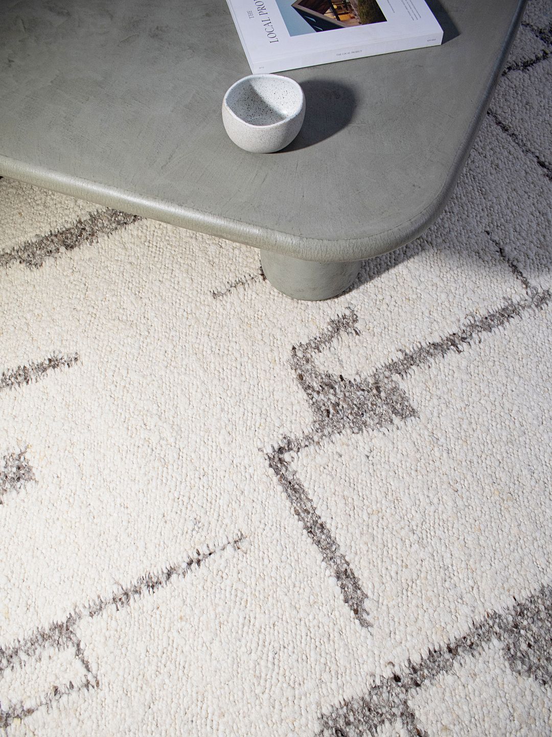 Heras Wool Rug - Ivory / Taupe