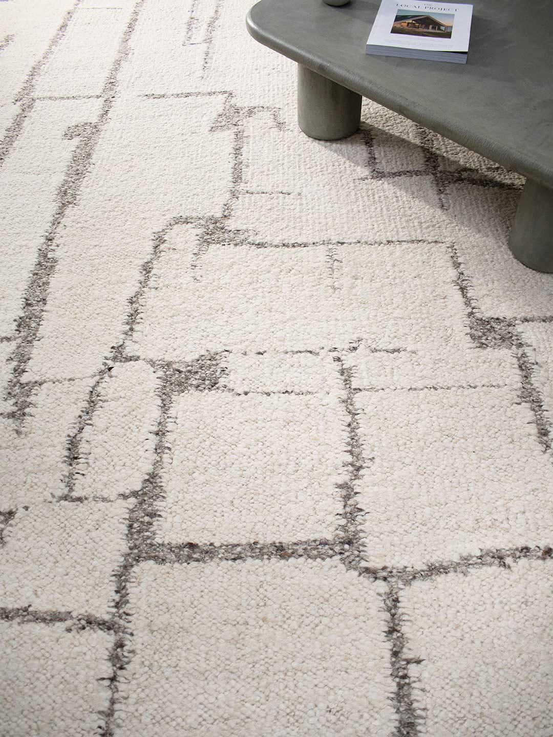 Heras Wool Rug - Ivory / Taupe